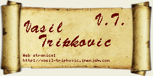 Vasil Tripković vizit kartica